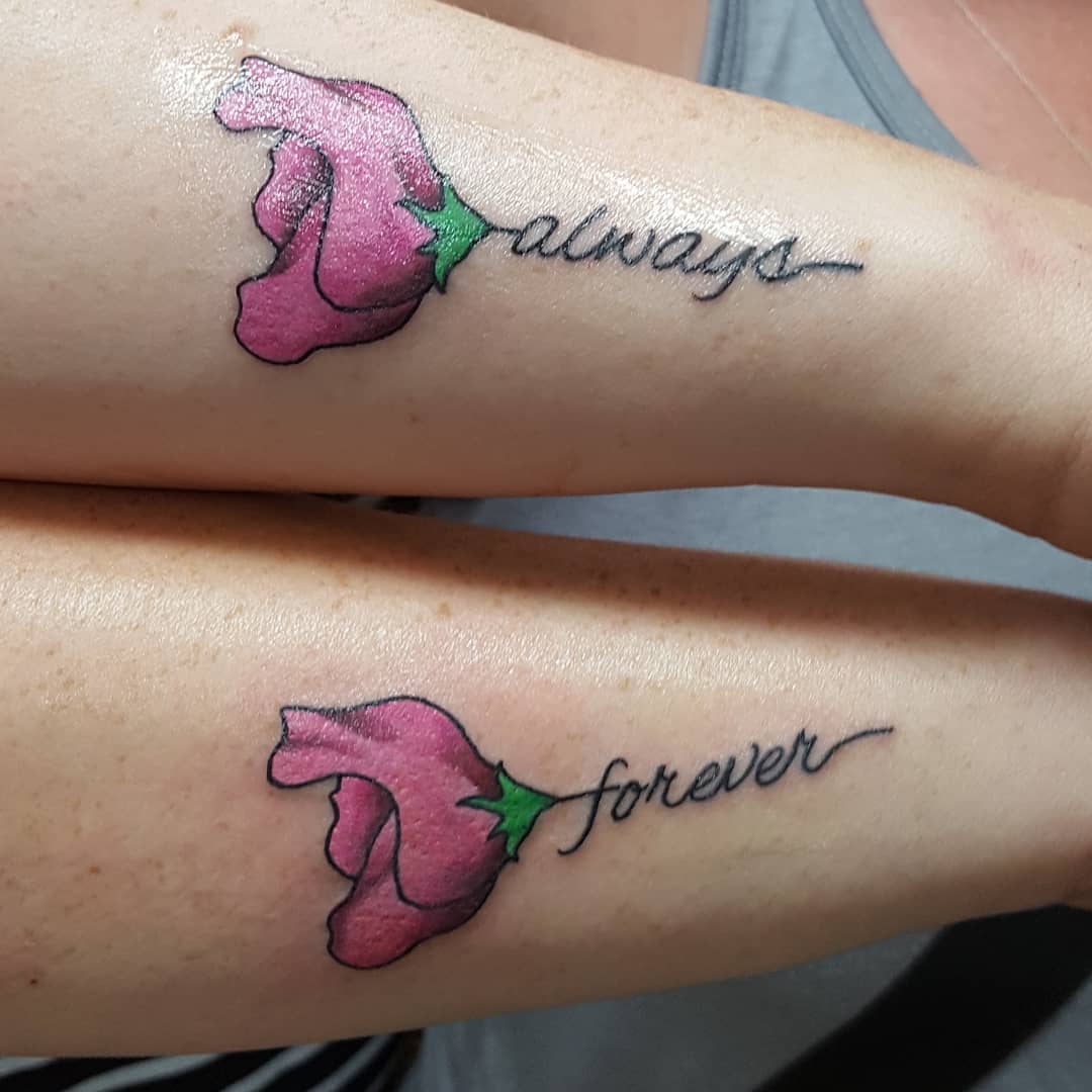Pretty Pink Rose Tattoo