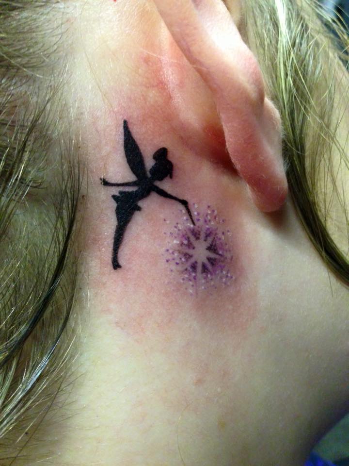 Sassy Fairy Tattoo Behind The Ear