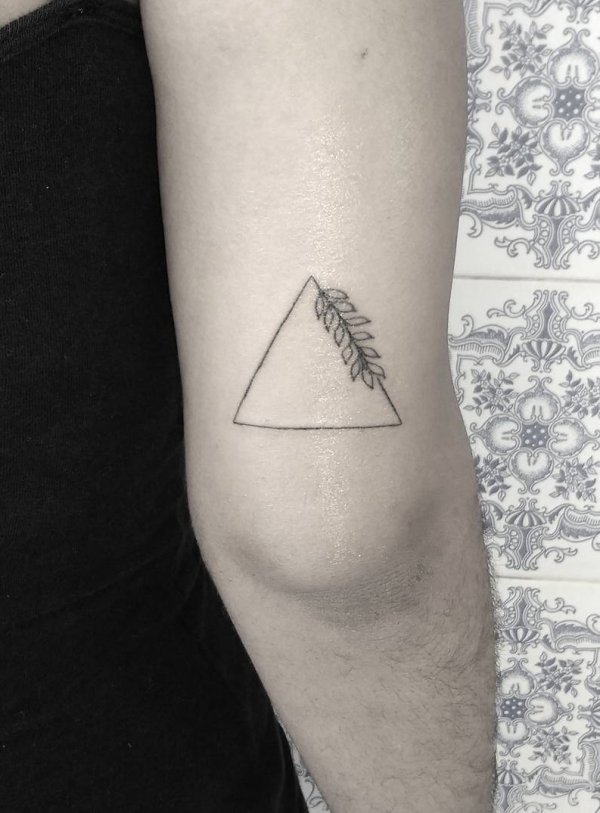 Simple Fineline Geometric Tattoo On Arm