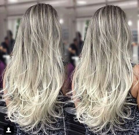 Stunning Black Hairs With Silver Highlights