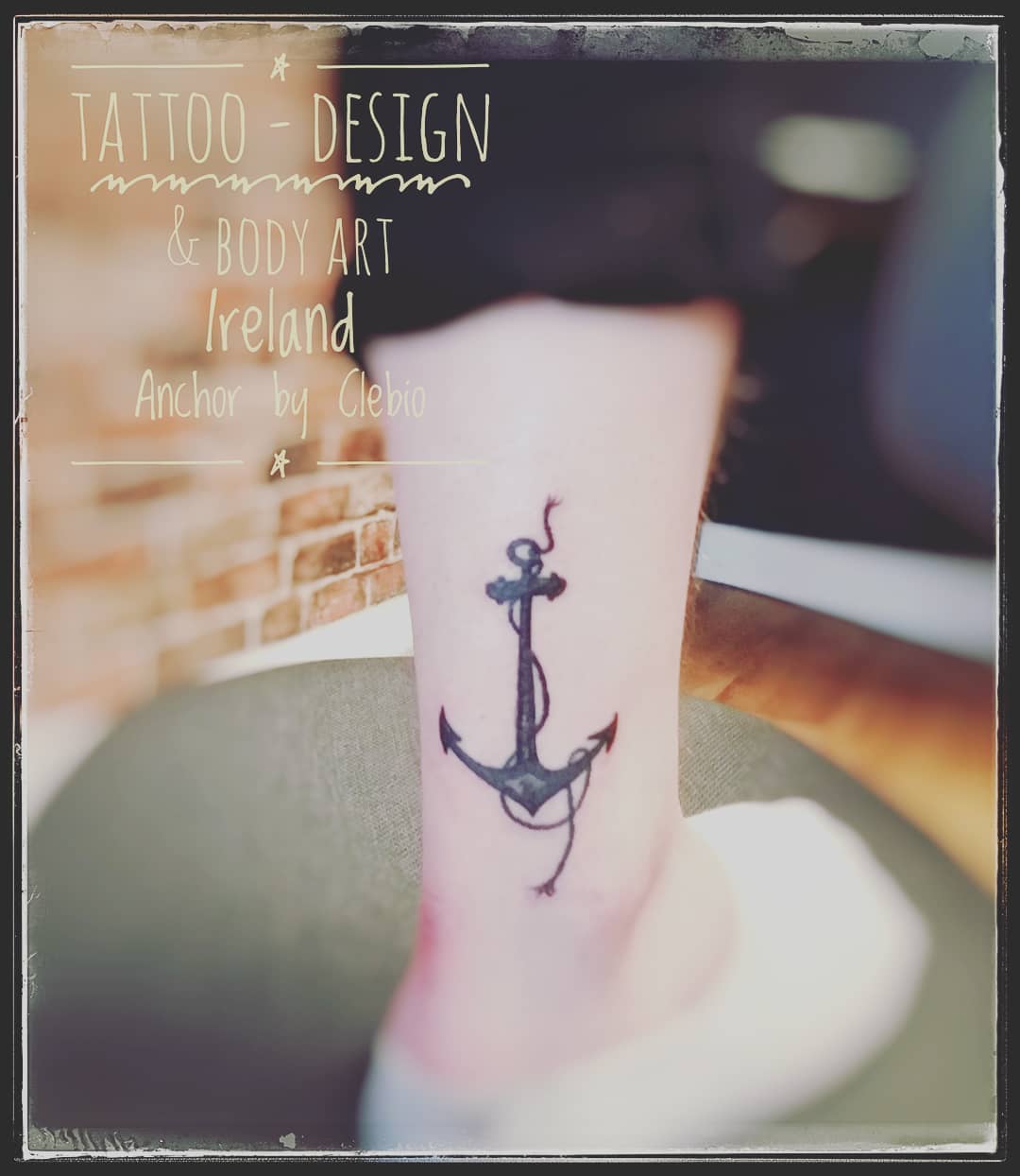 Ultimate anchor lower leg tattoo