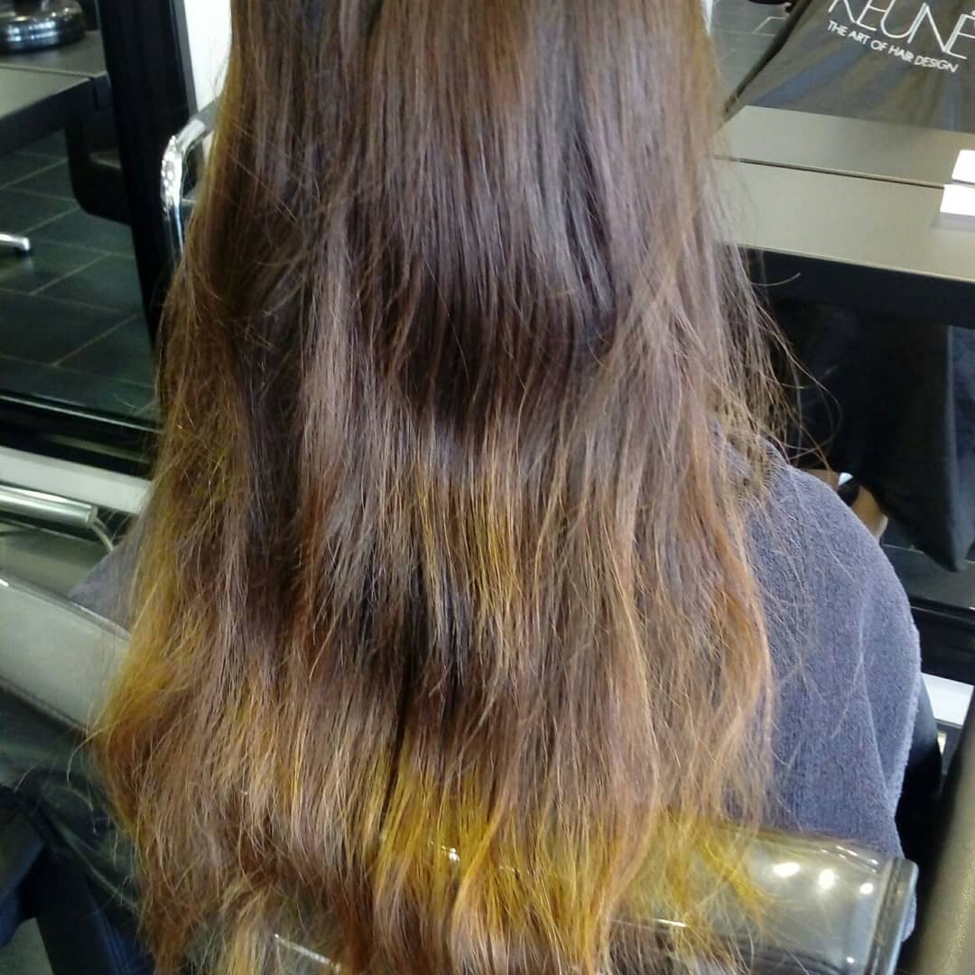 Yellow Touch Blonde Ombre Hairs