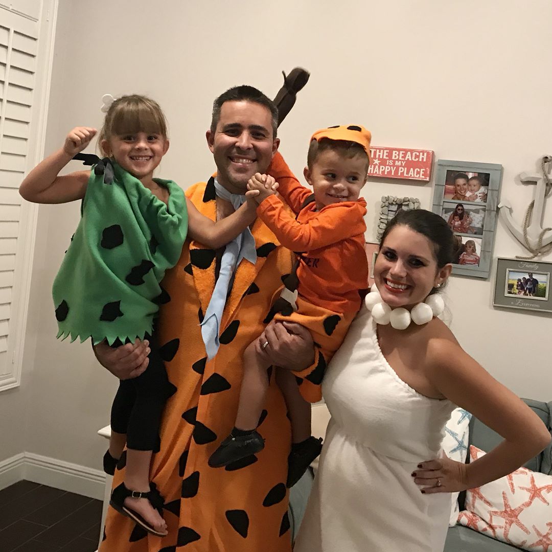 Adorable onesies ready for Halloween party. Pic by livingaimfully