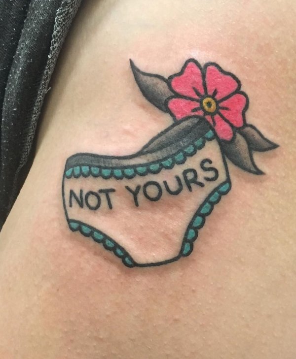Not yours hip tattoo idea. Pic by rwellstattoo