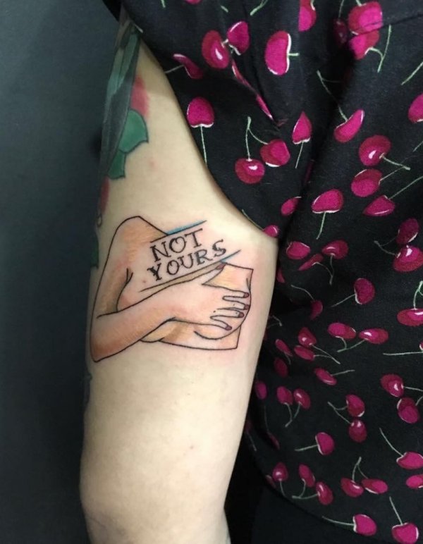 Not yours sleeve tattoo idea. Pic by porraanasarah