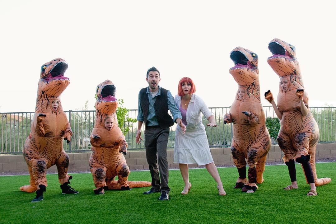 Perfect Jurassic world costume for family. Pic by cassidyann9