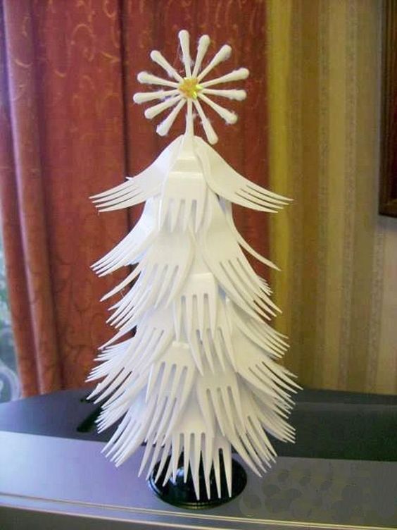 Brilliant idea to make tree with forks.