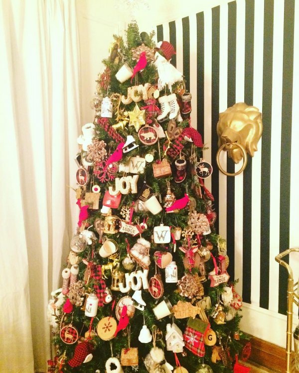 Wow tartan Christmas tree decoration.