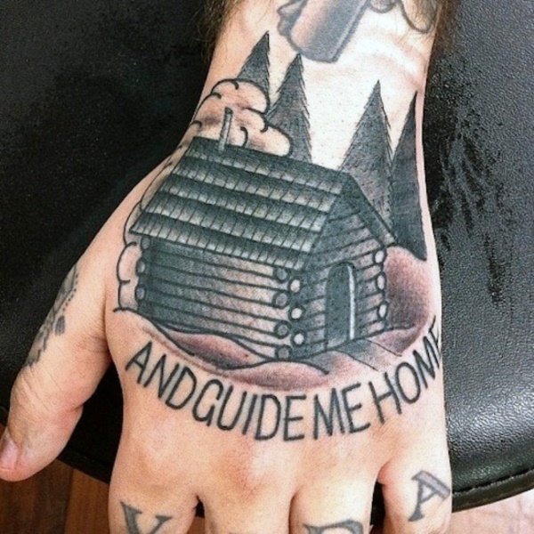 A home inspired tattoo and quote explains how much you love your home.