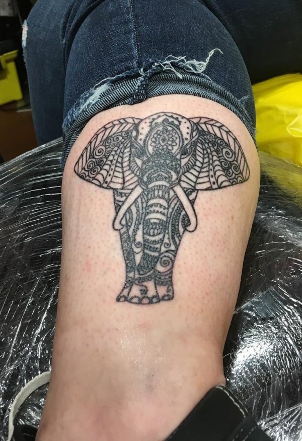 Amazing Elephant Calf Tattoos.