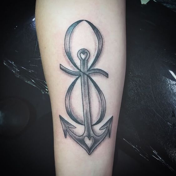 Anchor tattoo designed beautifully in celtic theme.