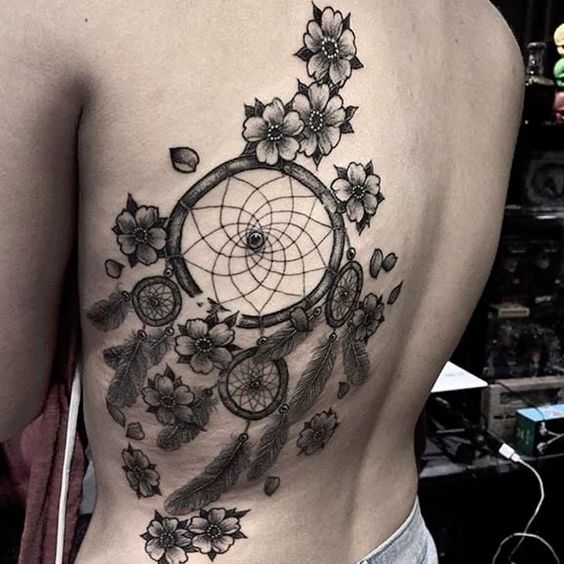 Beautiful back tattoo idea.