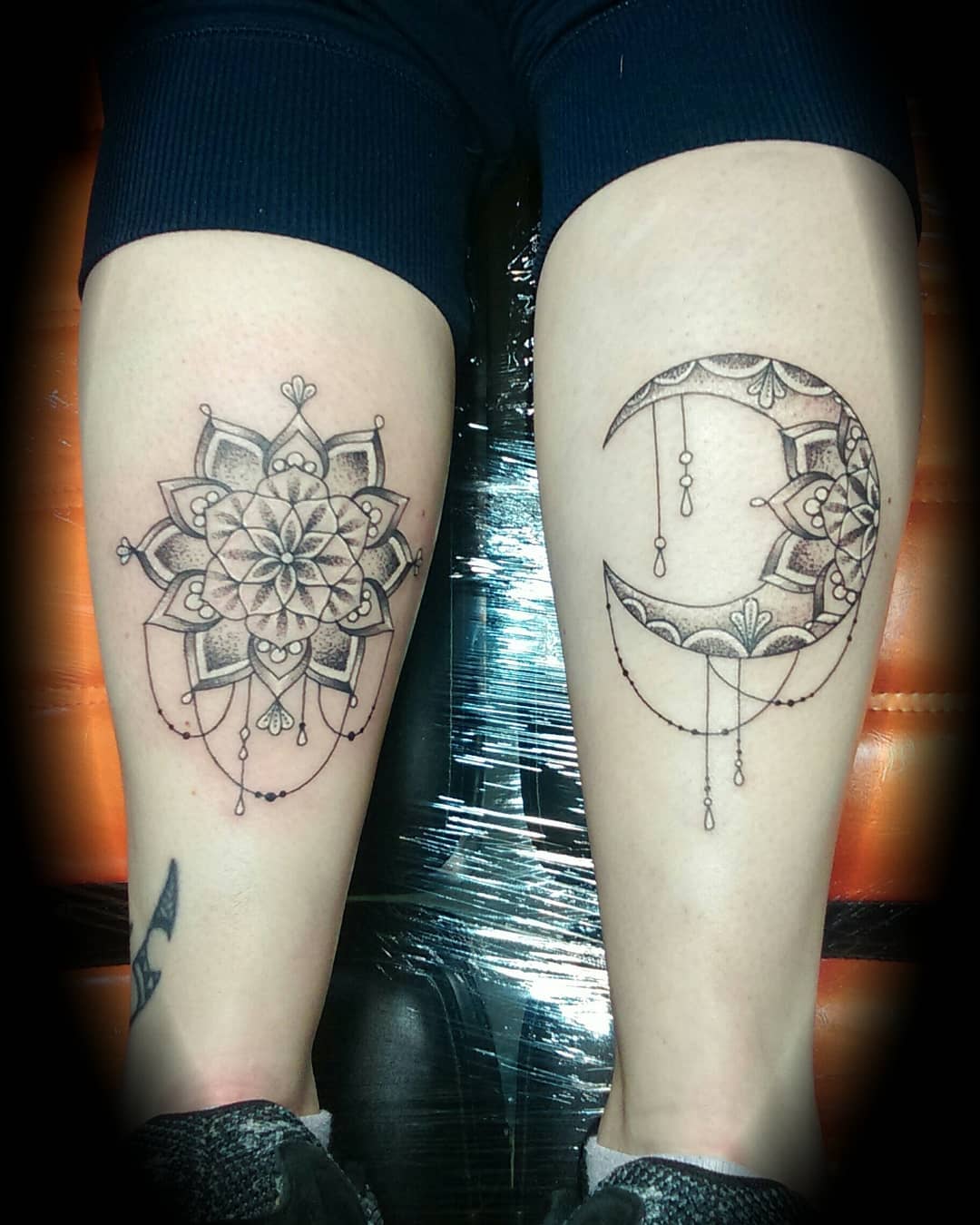 Best Mandala Calf Tattoos Designs.