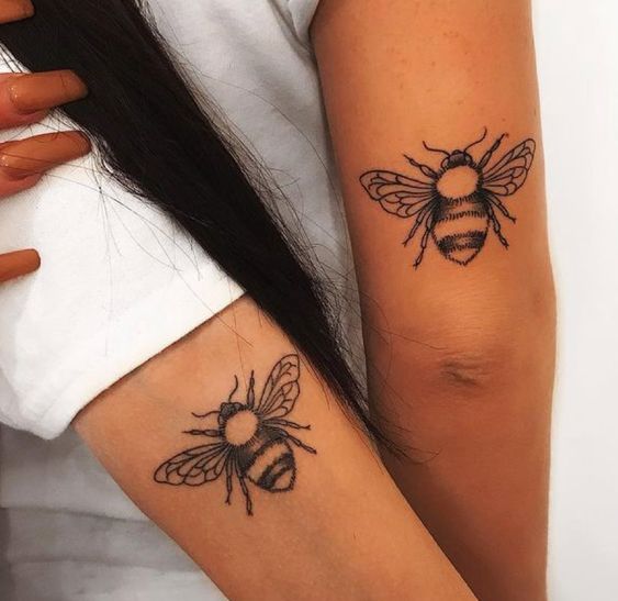 Best friend bee tattoo idea.