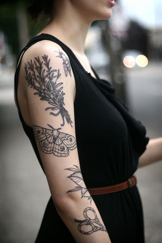 23 Beautiful Sleeve Tattoo Ideas For Girls - Blurmark