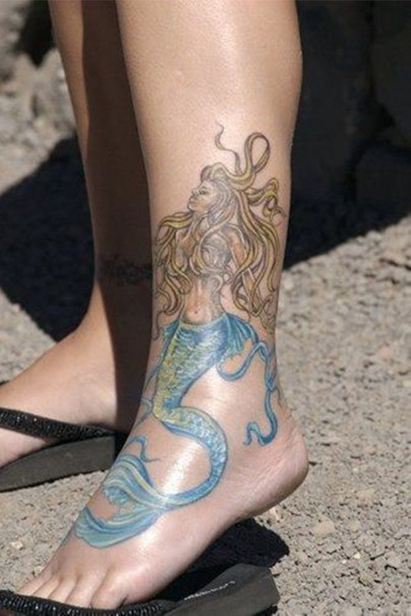 Blonde is a color rarely seen on mermaids.