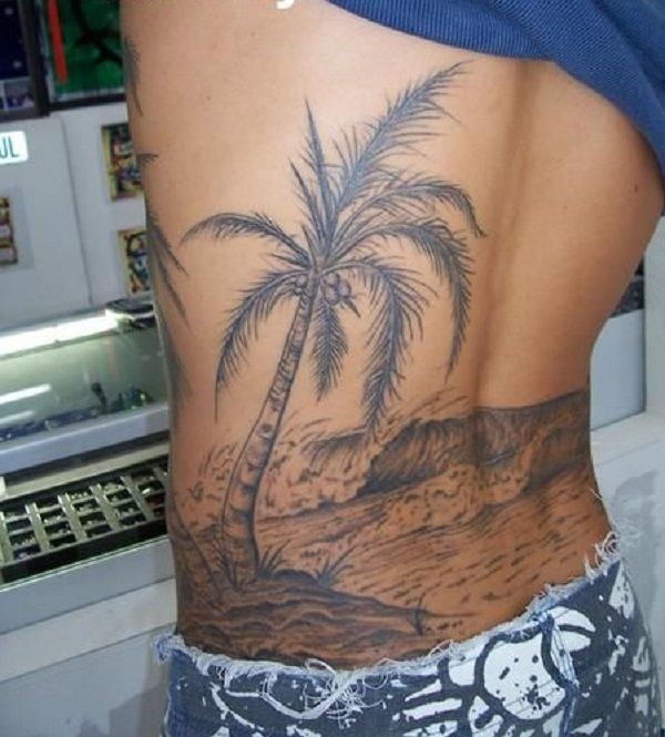 Charming beach lover tattoo.