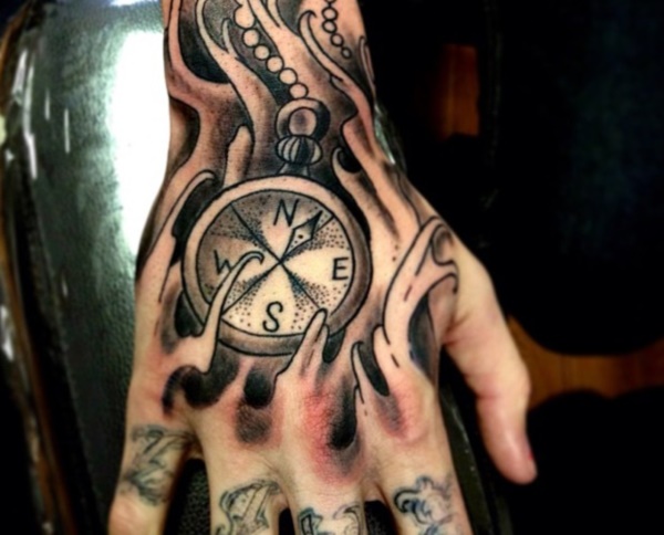 Compass tattoos are enticing and always look awesome.