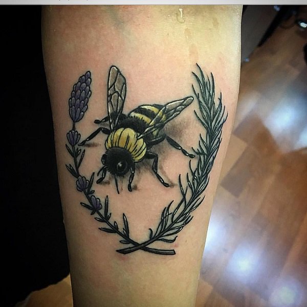 Fabulous bee piece for forearm.