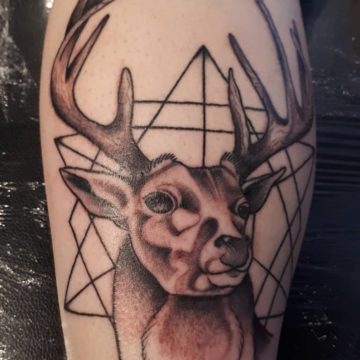 Inspiring Deer Tattoo Design.