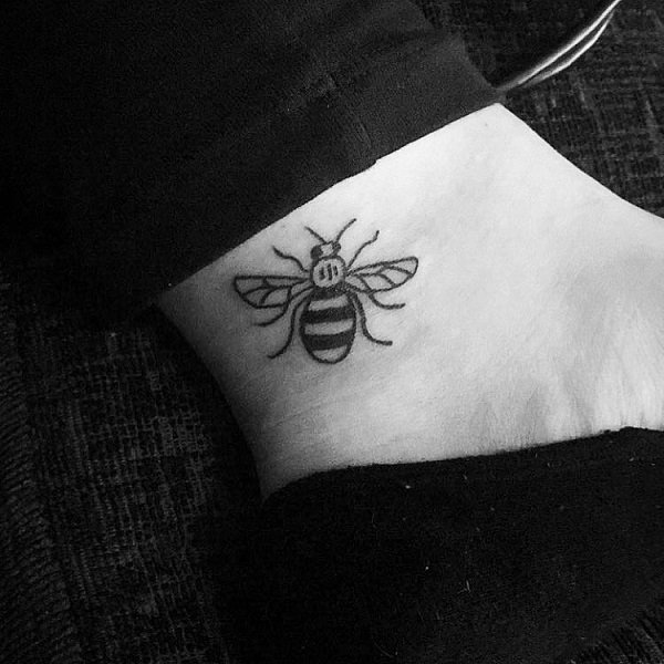 Little bee on ankle.