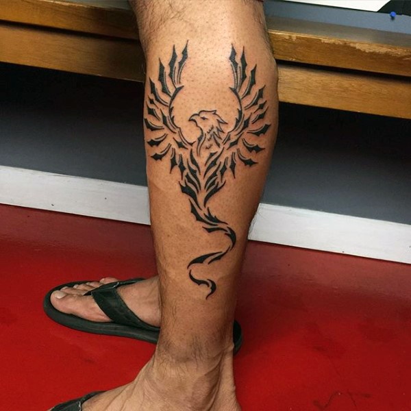 Lovely tribal theme bird tattoo.
