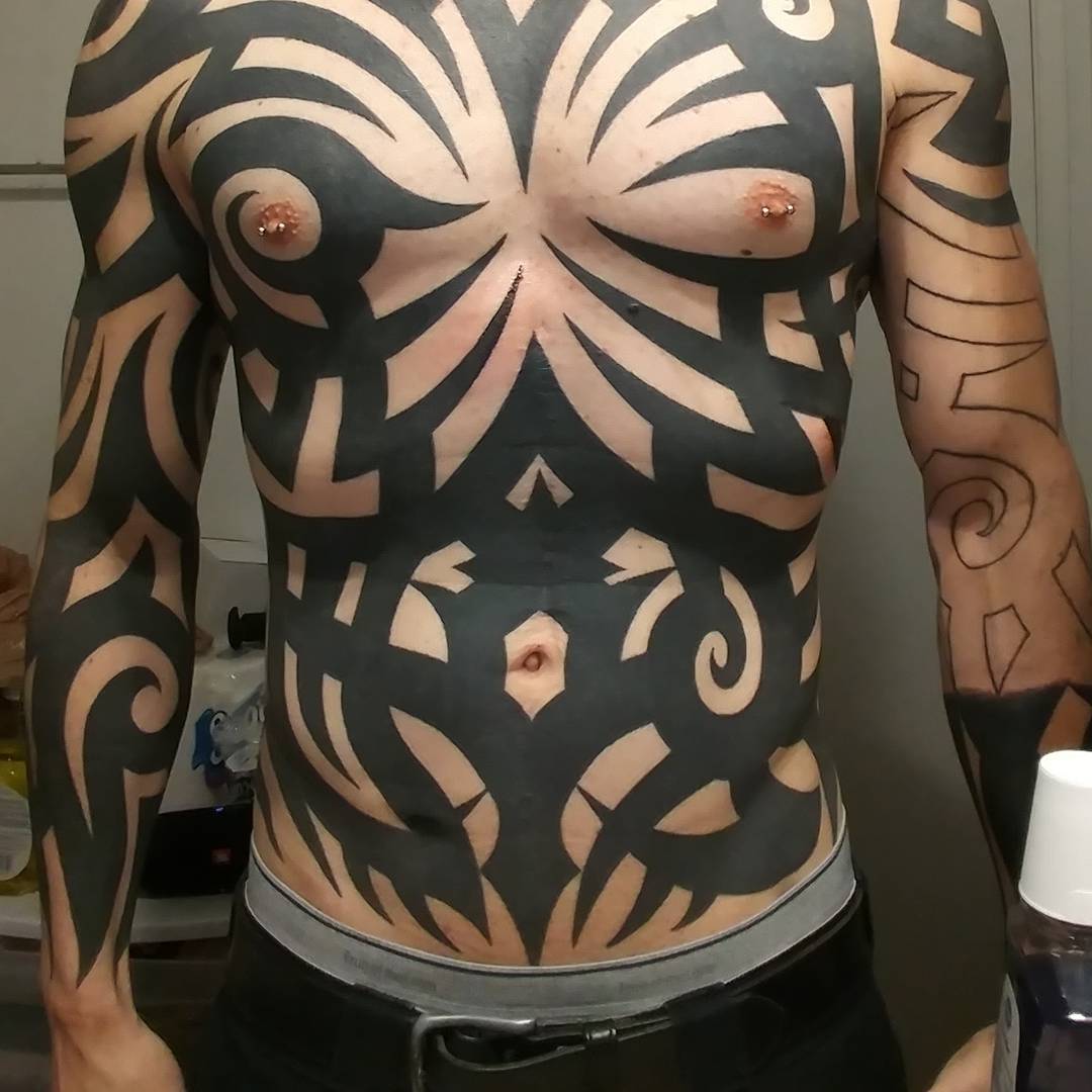 Modern tribal tattoo.