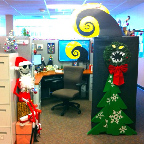Nice office cubicle contest. Office Christmas Decoration