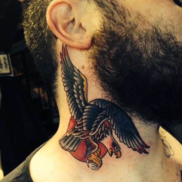 Now you know eagle tattoos are incomparable when it is about neck tattoo design.