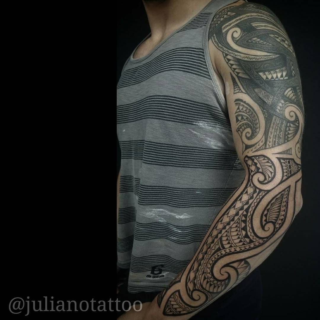 Polynesian tattoo is definitely a good choice if you want something tribal.