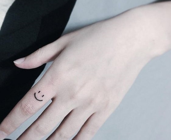 Smile at your finger.