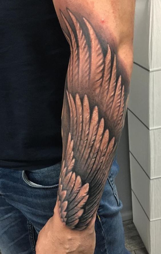 Wing Forearm Tattoo.