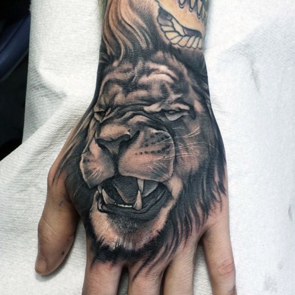 You can unleash your inner brave heart lion with such daring lion tattoo.