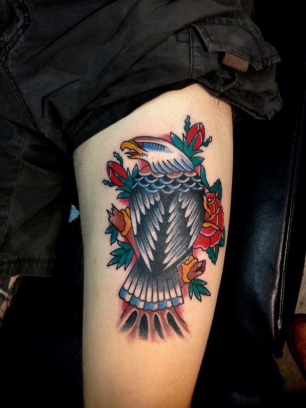 You yourself can draw eagle tattoo design so will be done by tattoo artist.