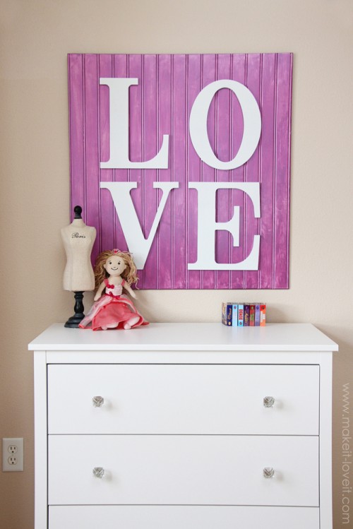 Awesome wooden love sign for home decor.