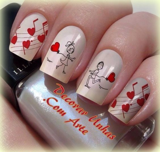 Best way to design your nails on this romantic day. Valentine’s Day Nail Art
