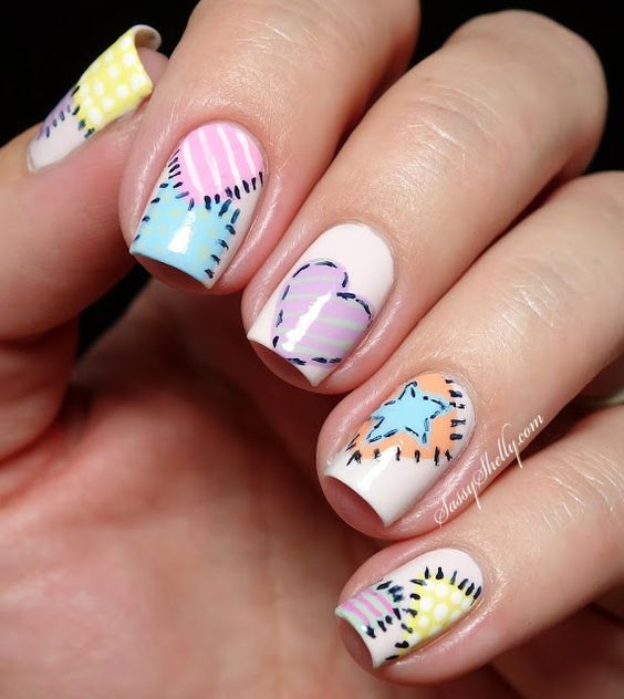 Charming Valentine's day nails.