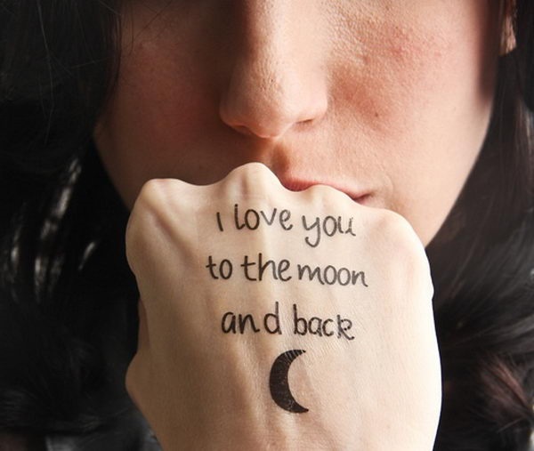 Dark moon looks damn hot Moreover adding this touching line to your hand will surely impress her.