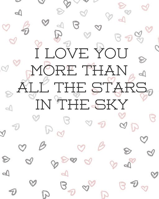 I love you more than all the stars in the sky.