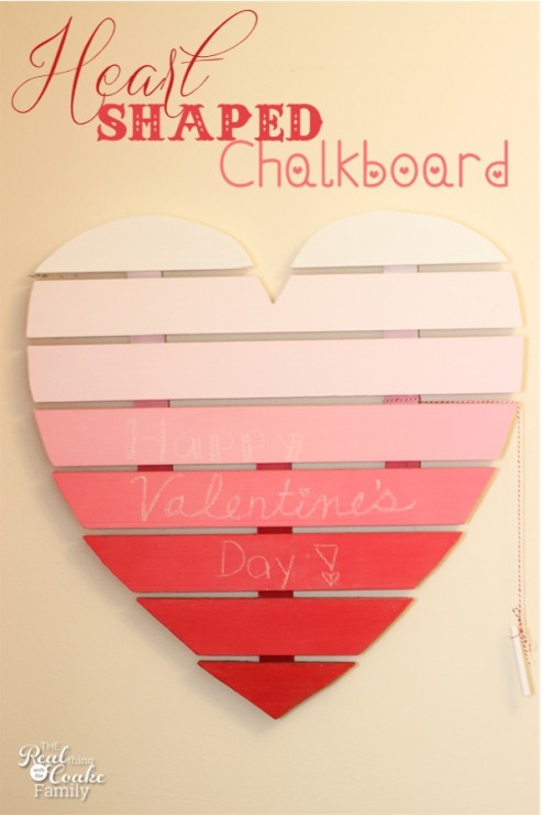 Nice heart shape chalkboard.
