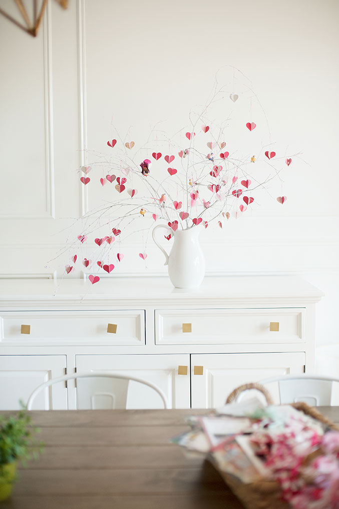 Pretty Valentines day heart branch tree.