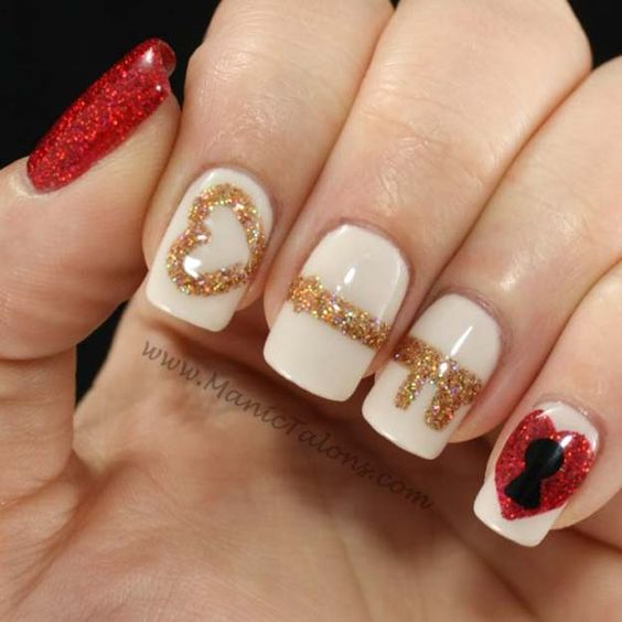 Sassy nails for Valentine's day.
