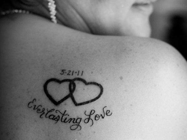 Yes your love is forever and relationship is everlasting so is the two enticing heart tattoos.