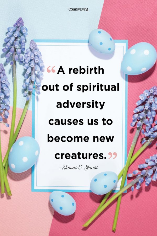 A rebirth out of spiritual adversity causes us to become new creatures- James E. Faust.