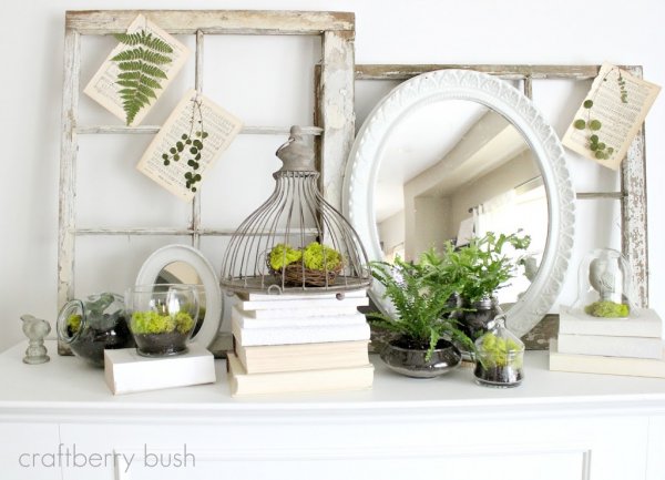 Awesome spring mantel.