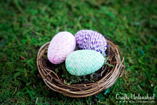 Awesome twine Easter egg craft.