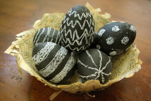 Chalkboard egg decoration for Easter.