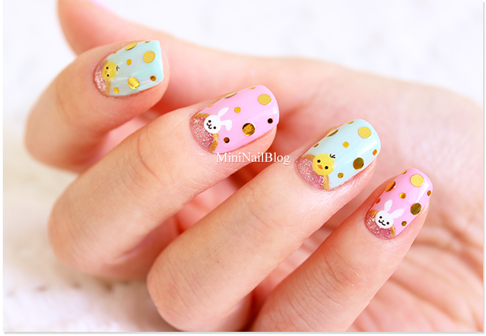 Charismatic bunny nails.