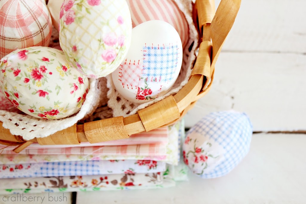 Fabric covered eggs.