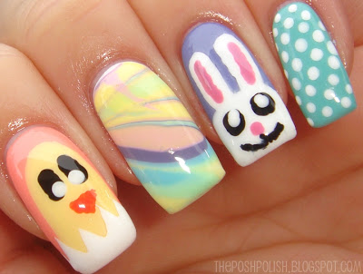 Funny Easter nails.
